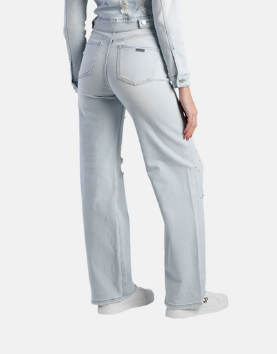 Sissy Boy High Waist Wide Leg Jeans Lt Vintage