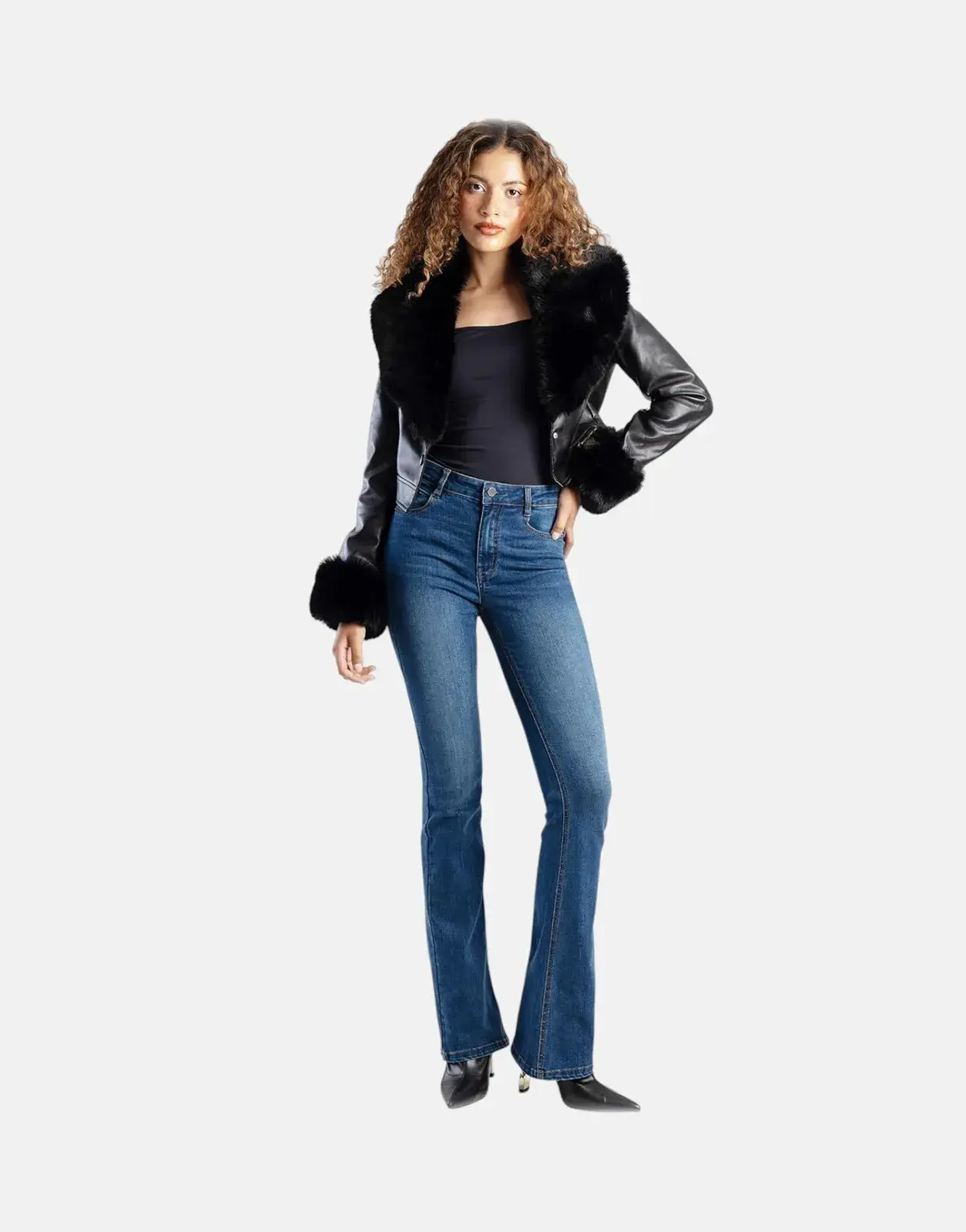 Sissy Boy Mid Waist Bootleg Jeans Med Vantage