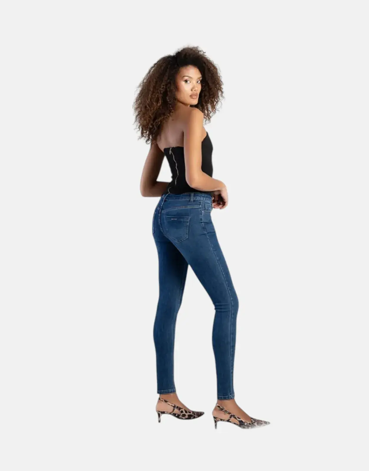 Sissy Boy Mid Waist Skinny Jeans Med Vintage