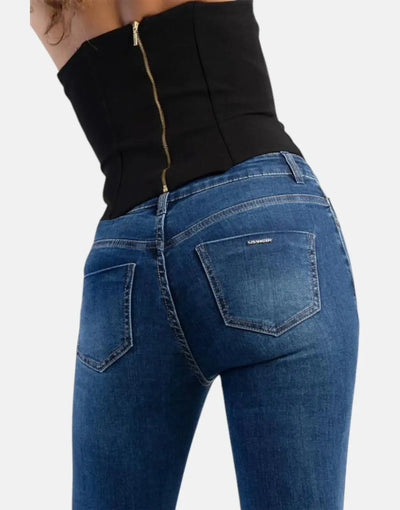 Sissy Boy Mid Waist Skinny Jeans Med Vintage