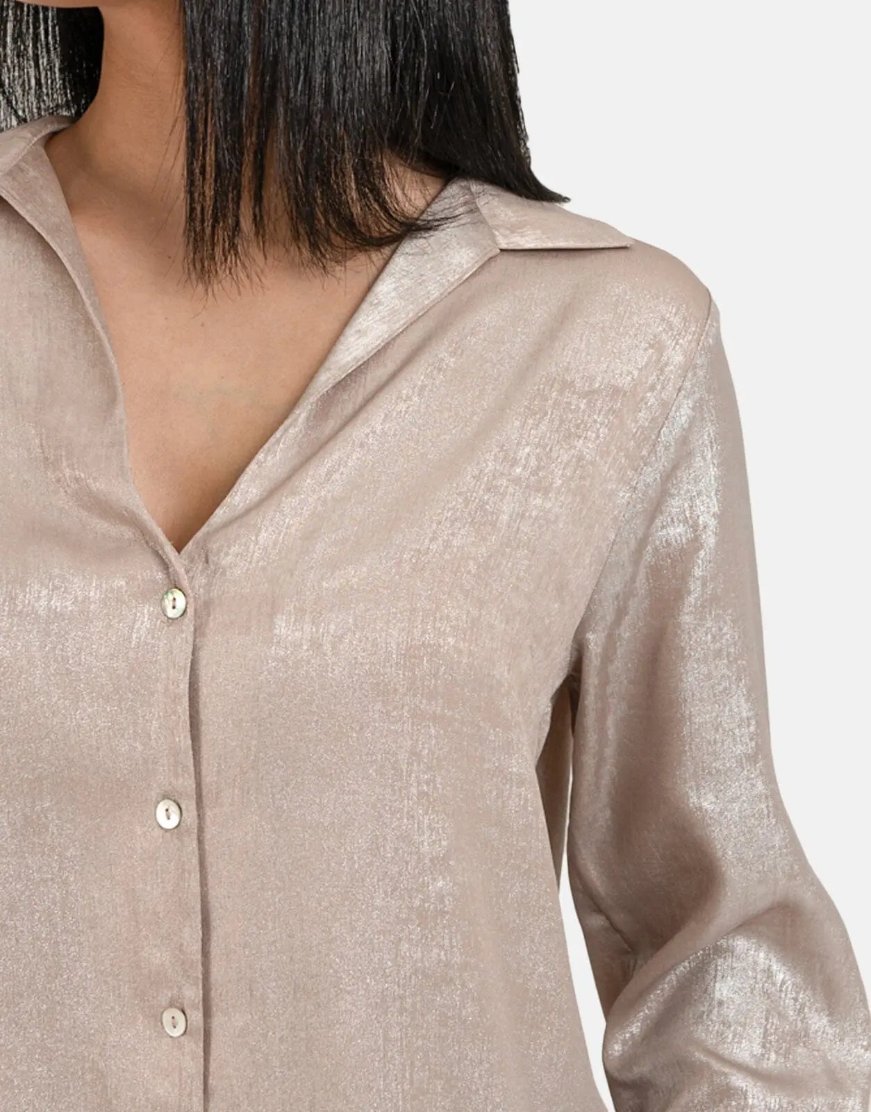 Sissy Boy Oversized Button Up Shirt Champagne