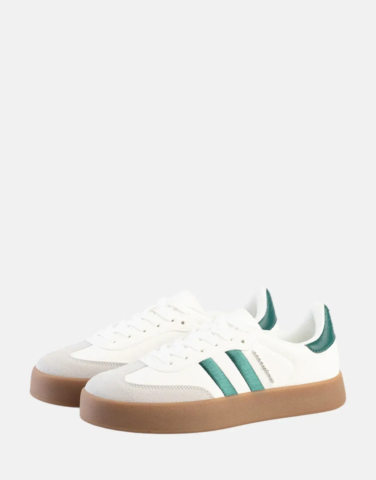 Sissy Boy Stitch Fabric White Gum Outsole Sneakers