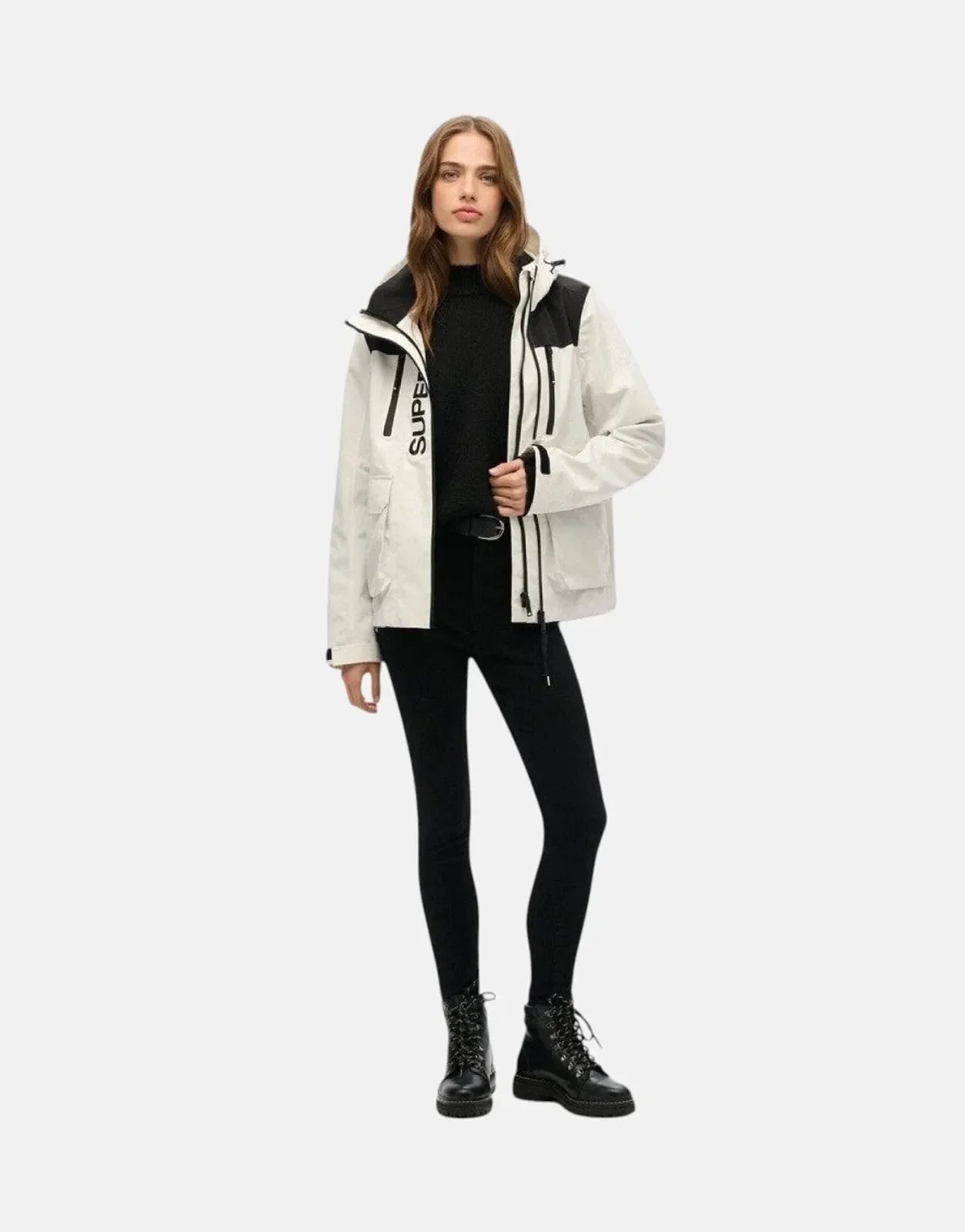 Superdry Colour Block White/Black Windbreaker Jacket