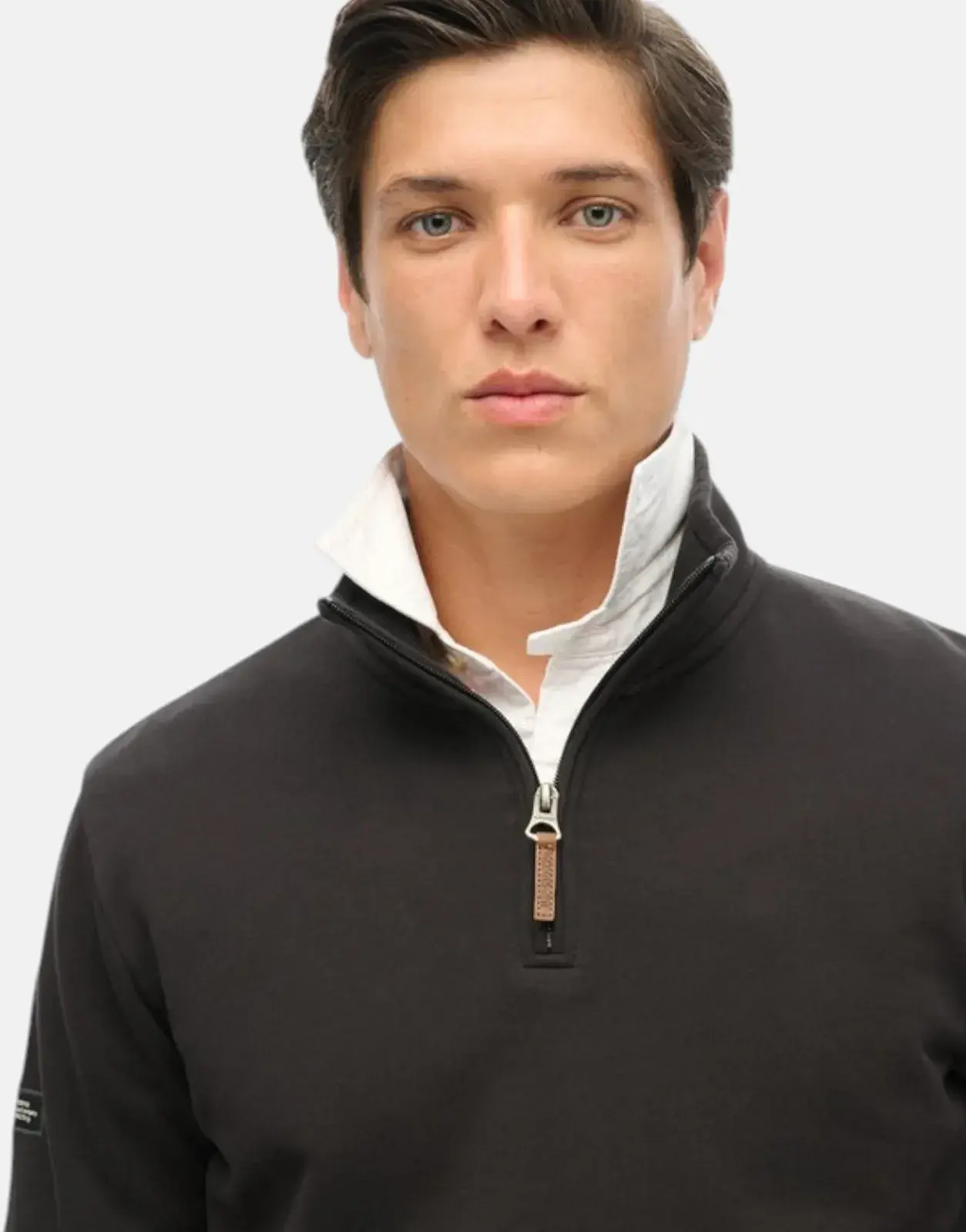Superdry Core Logo Henley Black Sweatshirt
