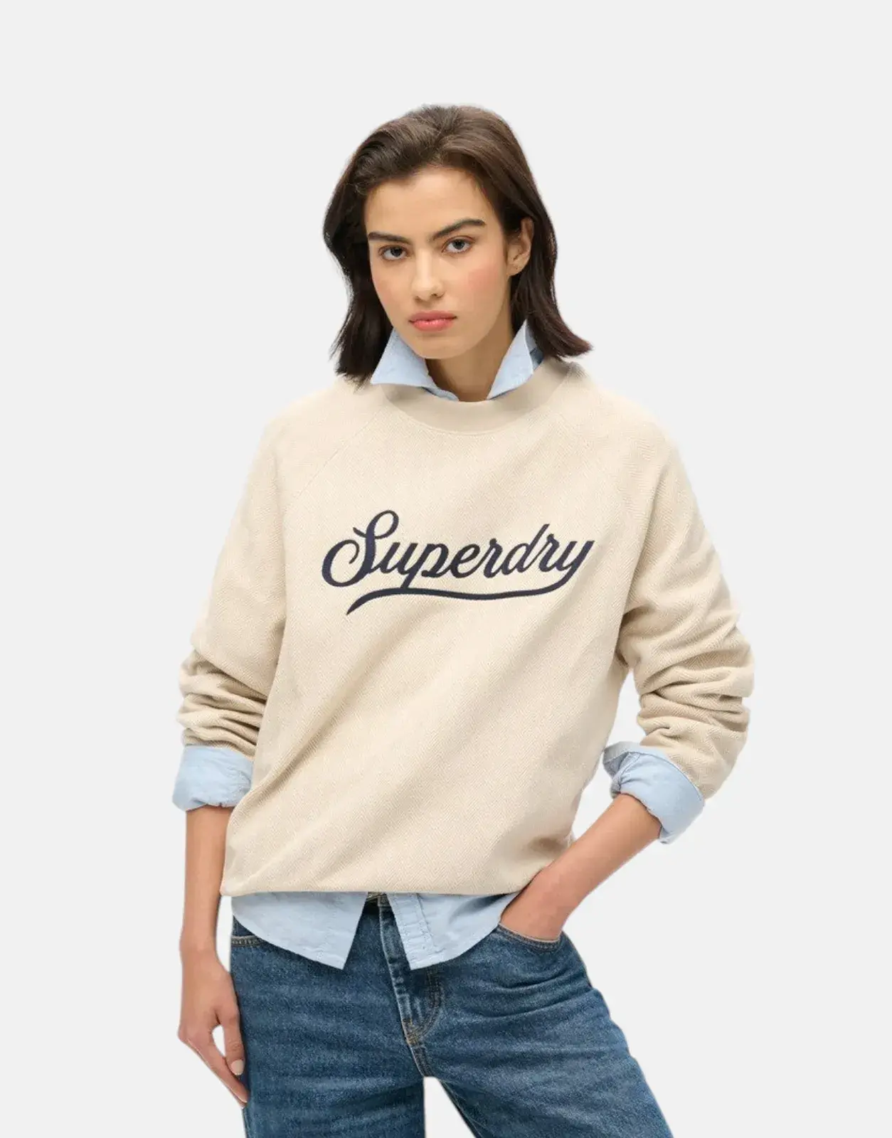 Superdry Country Club Herringbone Sweatshirt
