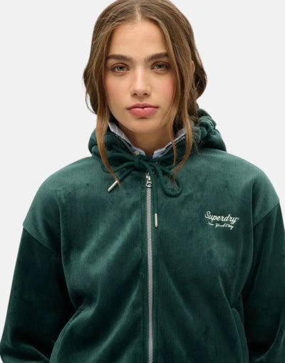Superdry Country Clun Velour Zip Hooded Sweatshirt