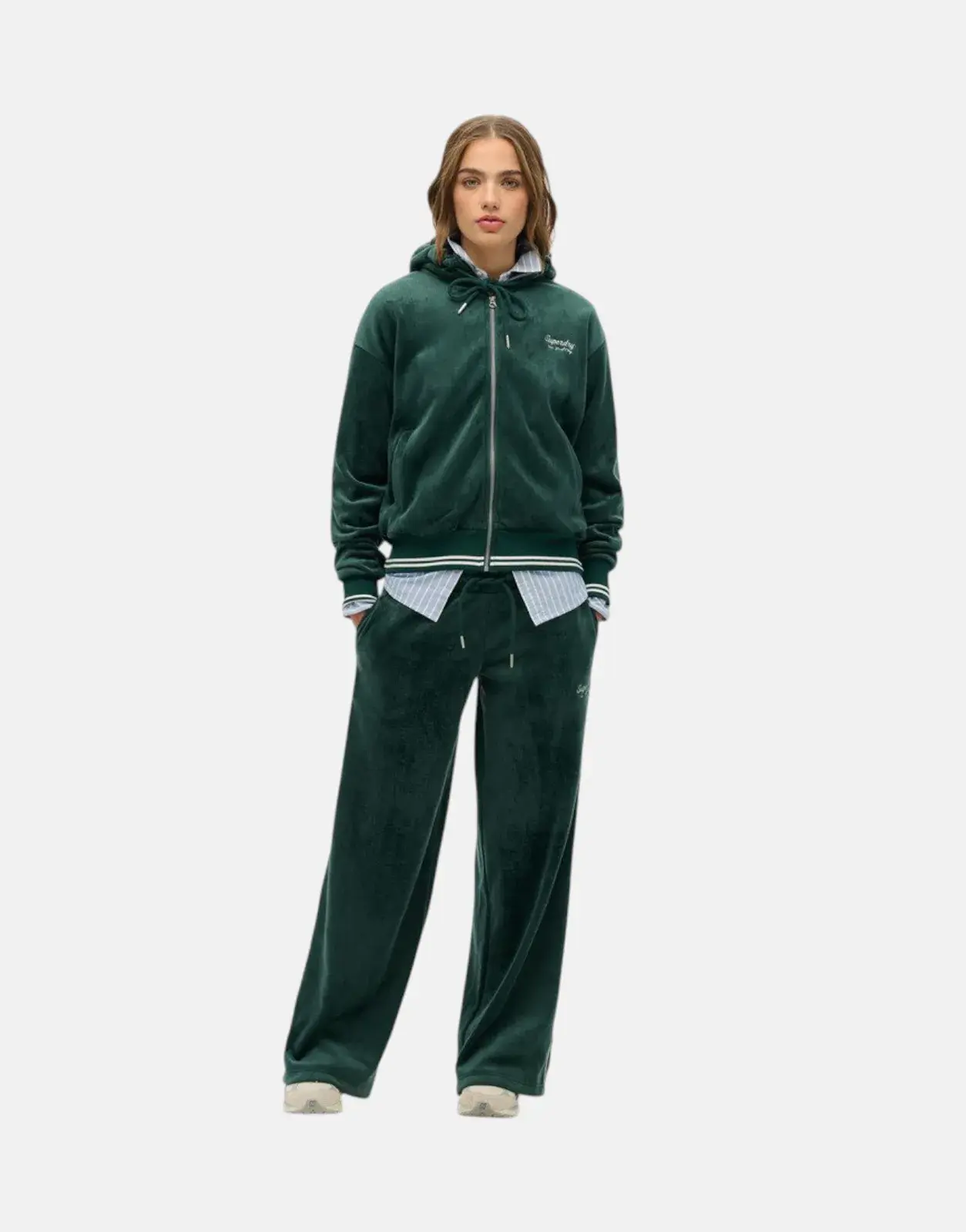 Superdry Country Clun Velour Zip Hooded Sweatshirt