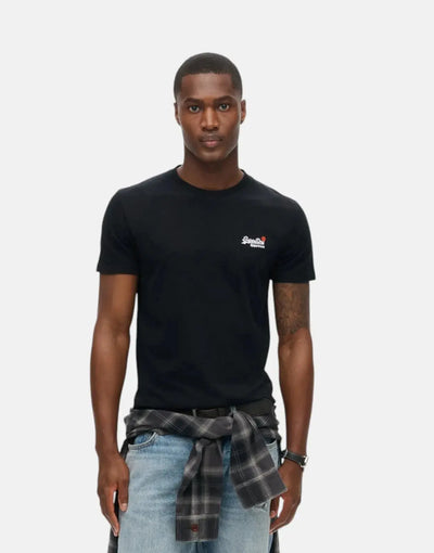 Superdry Essential Contrast Black Emb T-Shirt