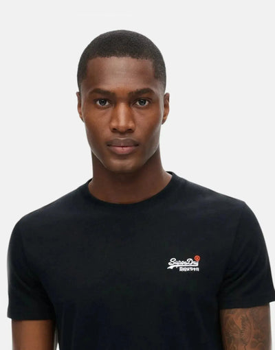 Superdry Essential Contrast Black Emb T-Shirt