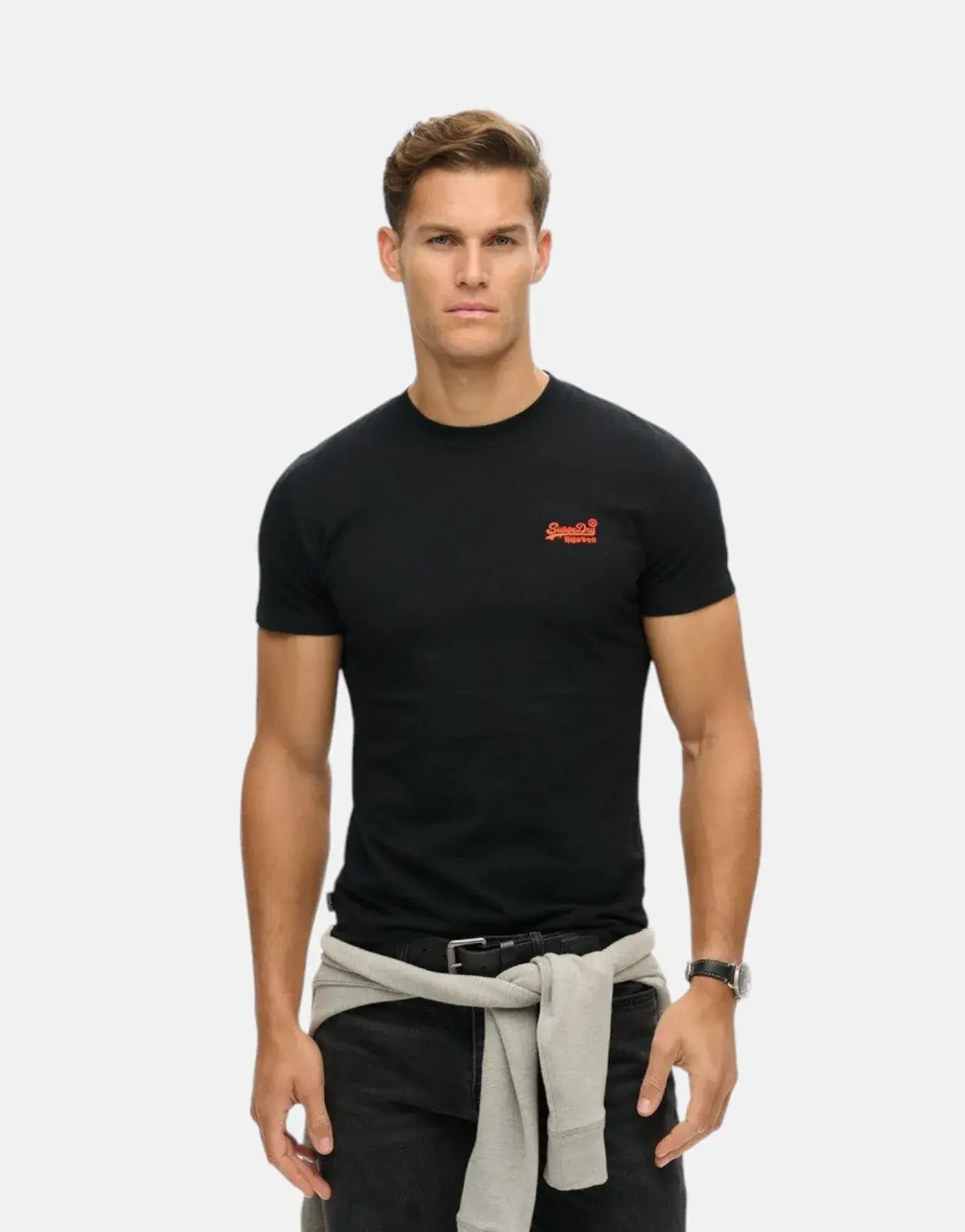 Superdry Essential Logo EMB Hazard Black T-Shirt