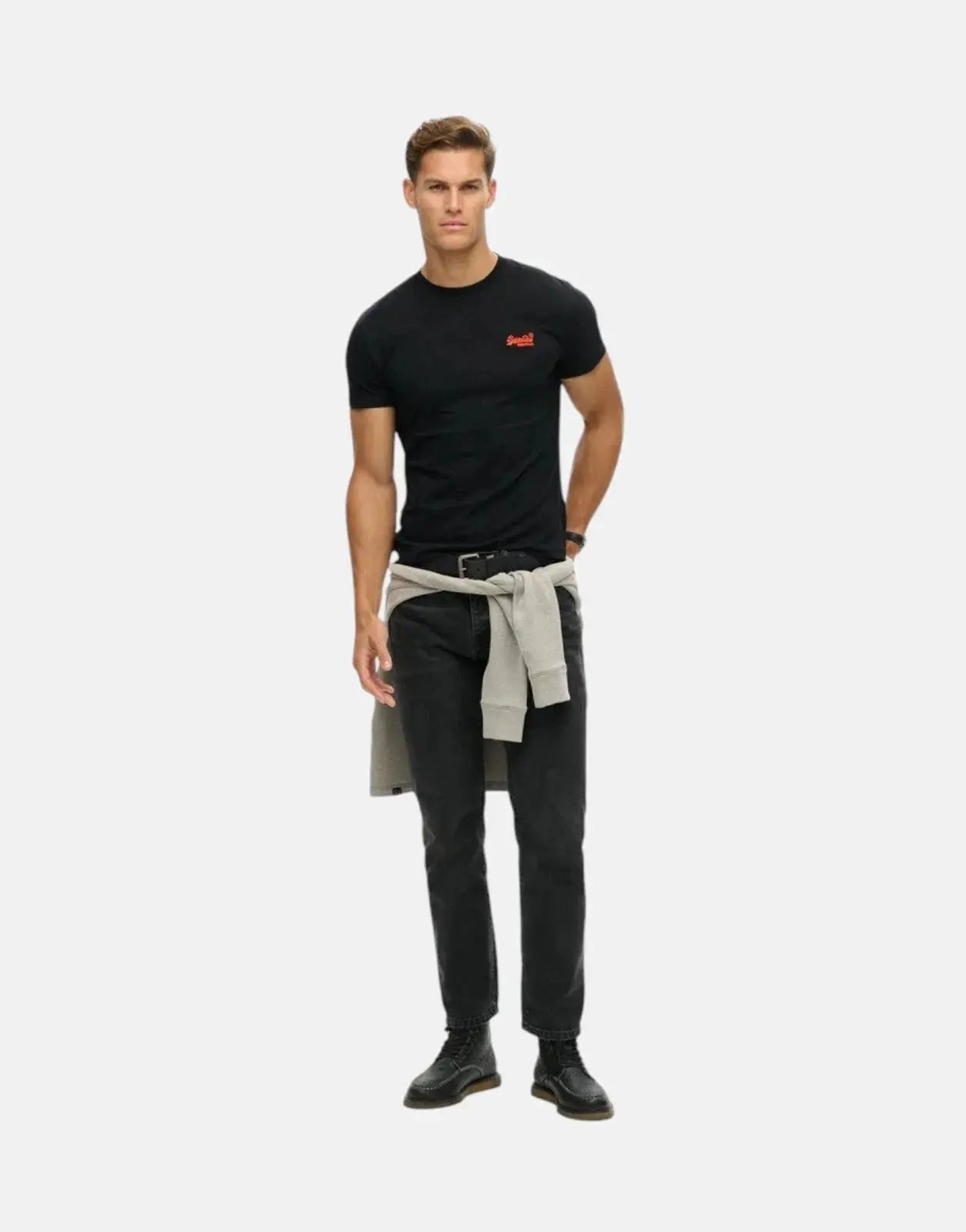 Superdry Essential Logo EMB Hazard Black T-Shirt