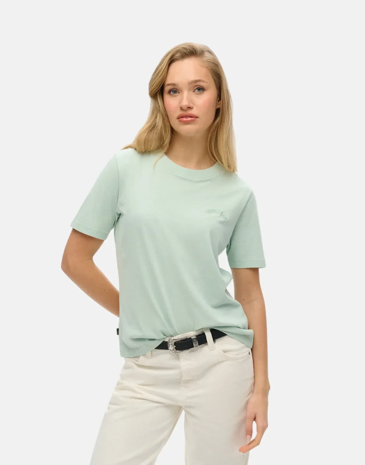Superdry Essential Logo EMB Surf Spray Green T-Shirt