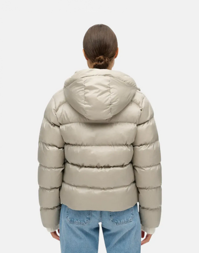 Superdry Hooded Luxe Sports Oyster Cream Sheen Jacket