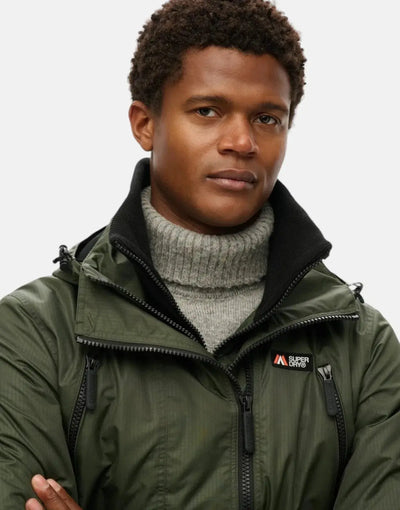 Superdry Hooded MTN Windbreaker Olive Green Jacket