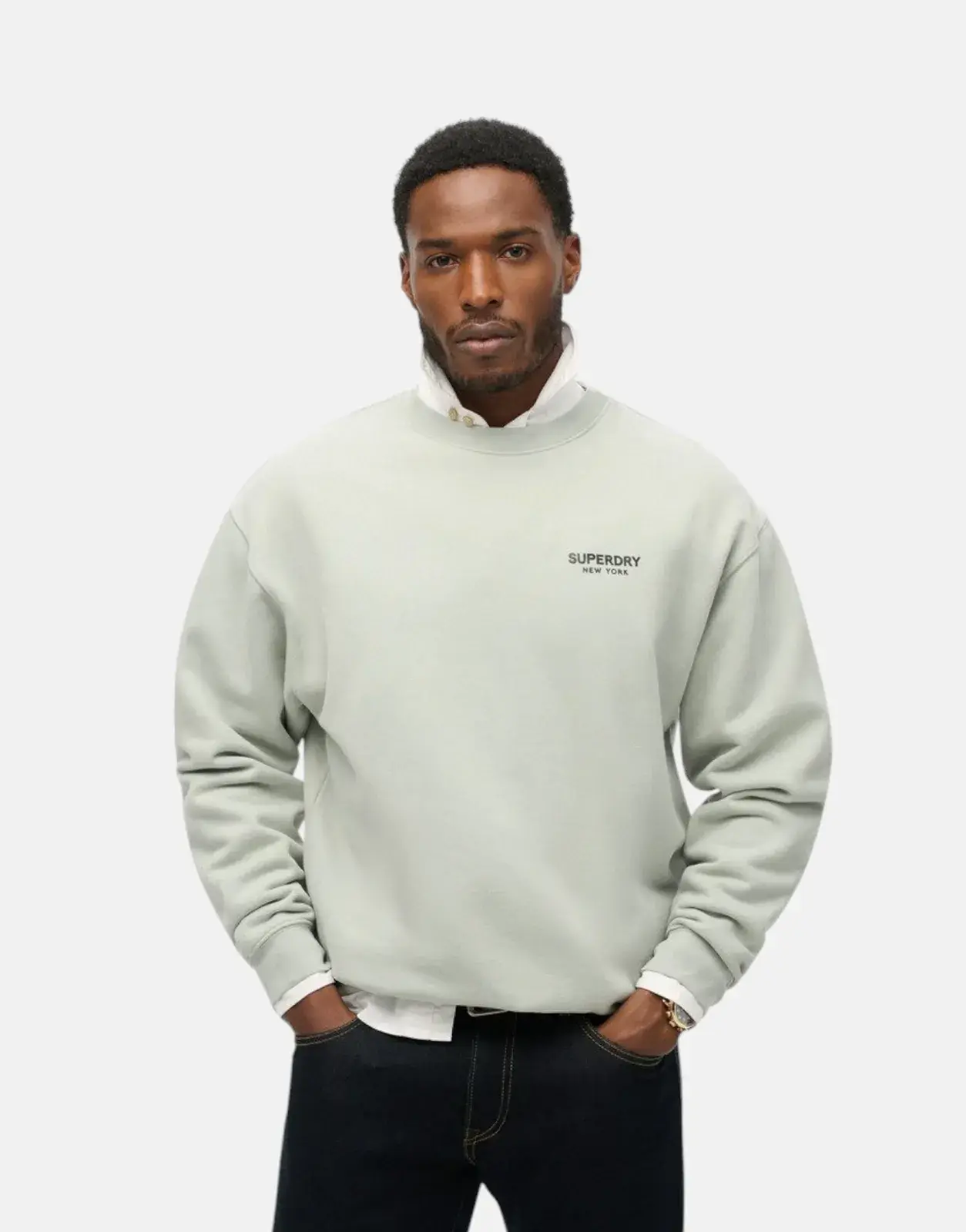 Superdry Luxury Sport Loose Fit Puritan Grey Sweatshirt