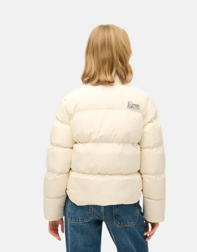 Superdry Sport Puffer Cropped Off White Jacket