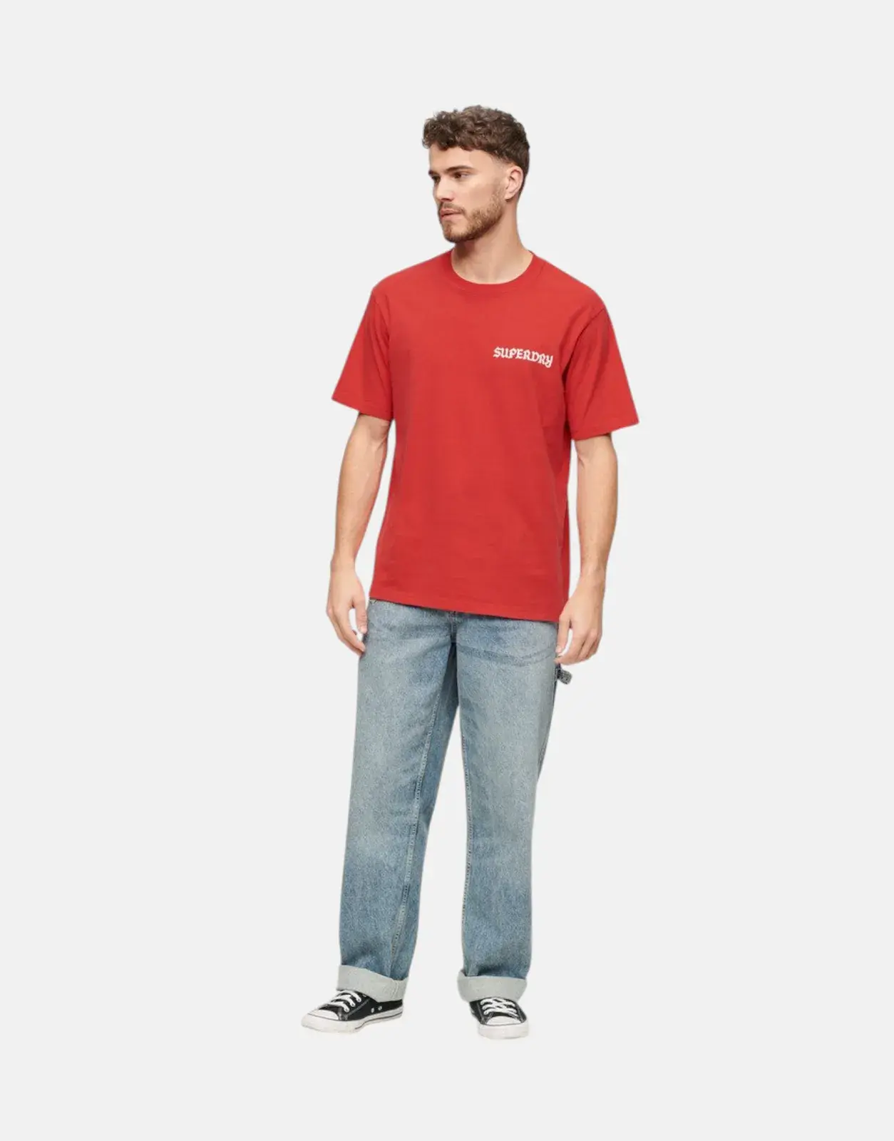 Superdry Tattoo Graphic Loose T-Shirt Red