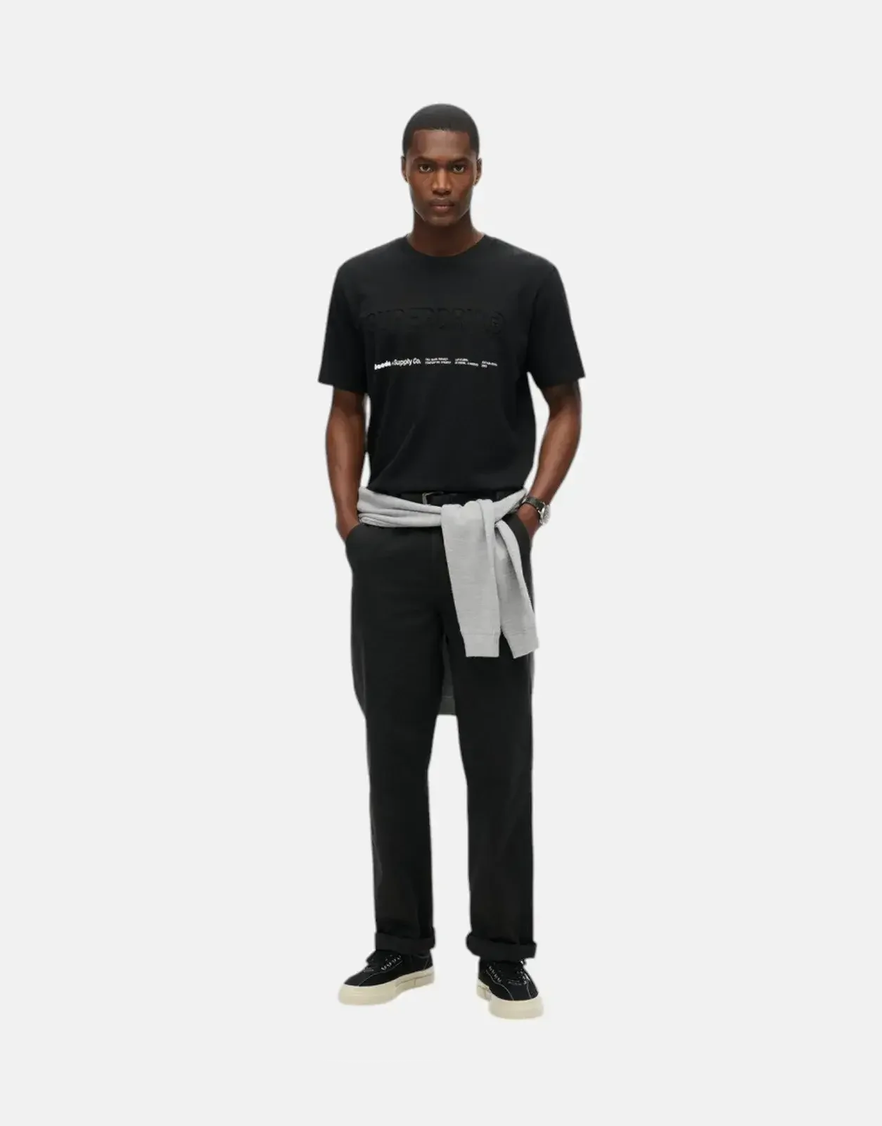 Superdry Utility Sport Logo Loose Basic Black T-Shirt