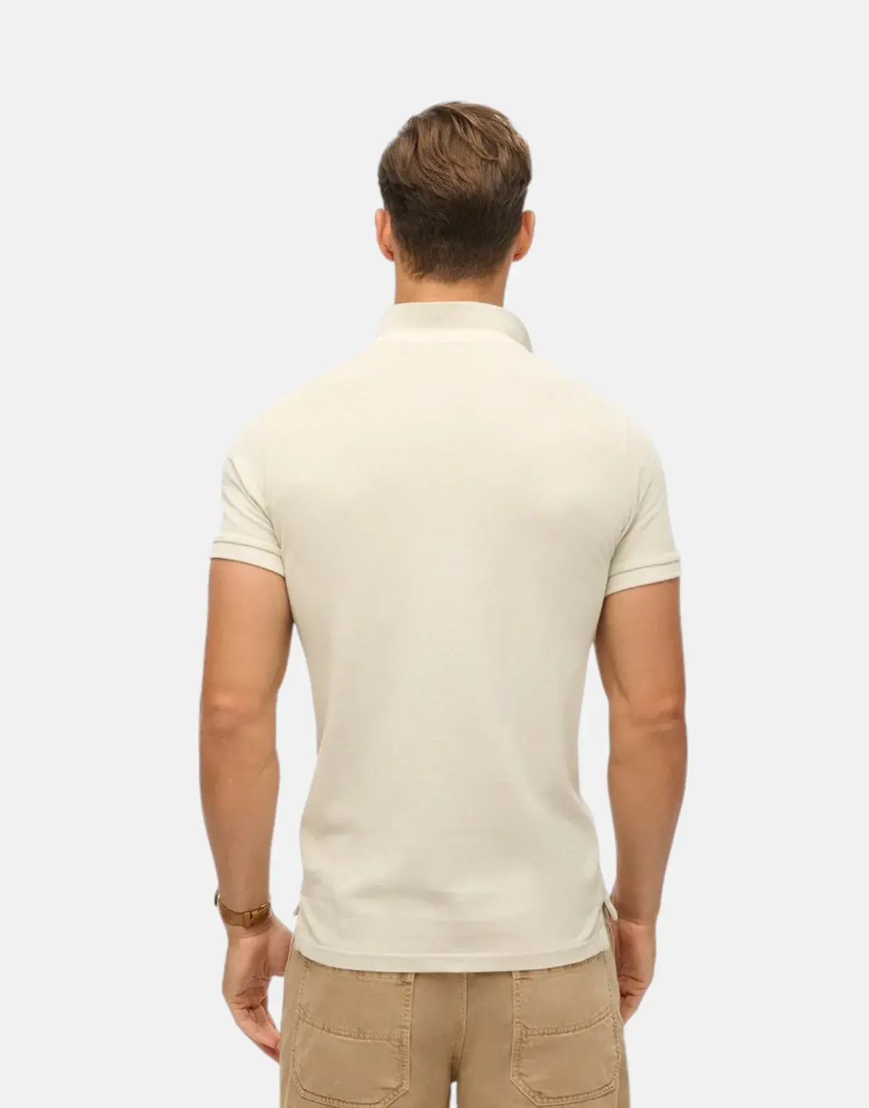 Superdry Vint Destroy Chalk White Polo Shirt