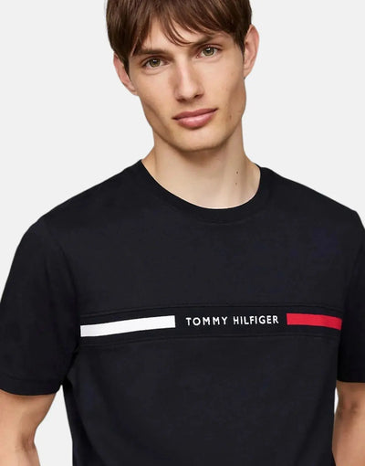 Tommy Hilfiger Chest Insert Navy T Shirt