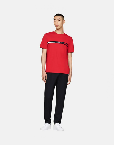 Tommy Hilfiger Chest Insert  Red T Shirt