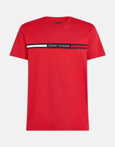 Tommy Hilfiger Chest Insert  Red T Shirt