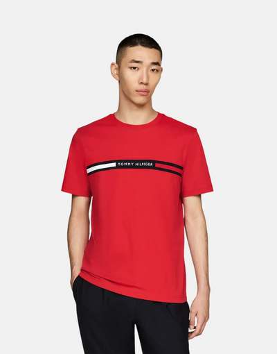 Tommy Hilfiger Chest Insert  Red T Shirt