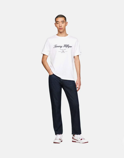 Tommy Hilfiger MSW Script Logo White T shirt