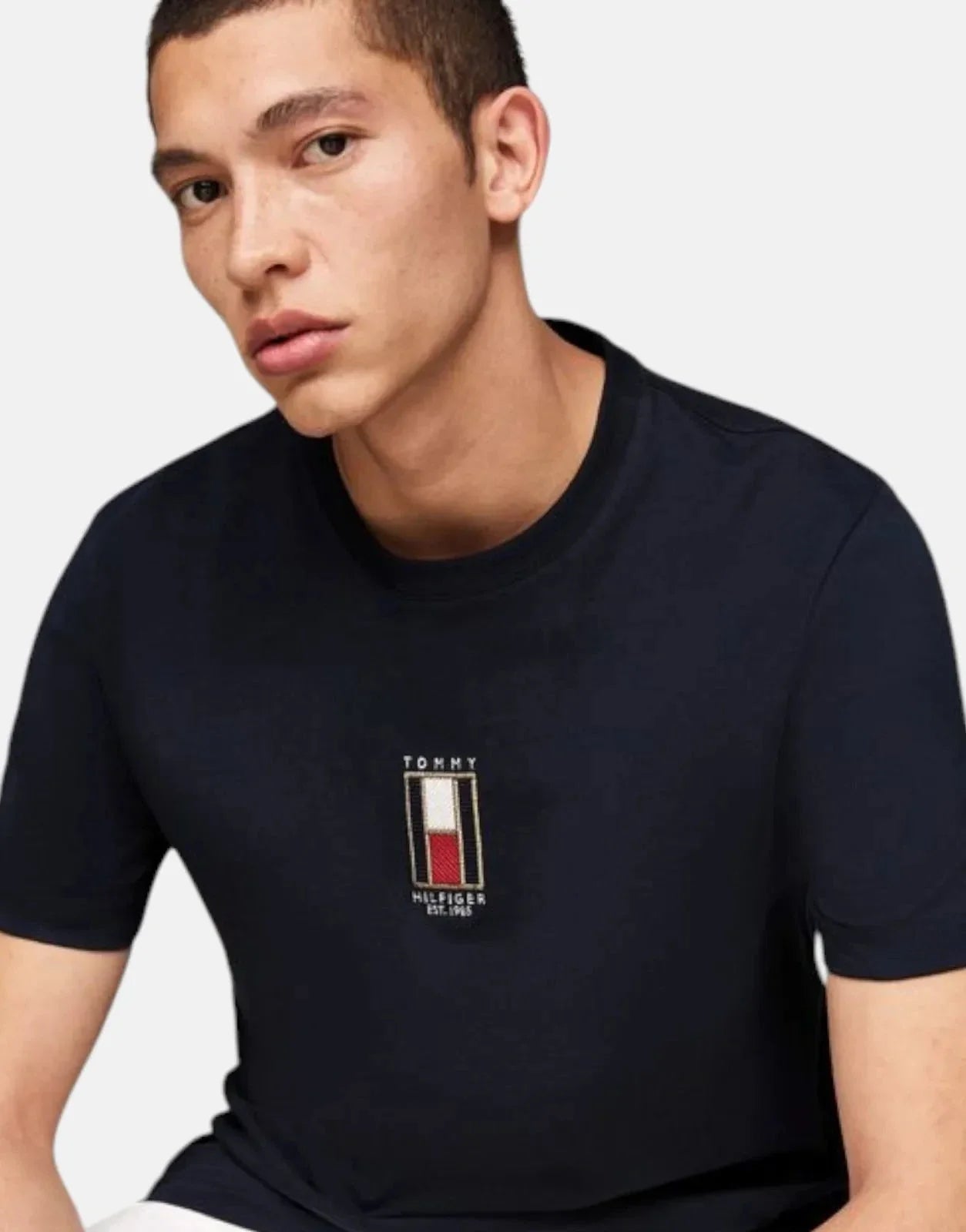 Tommy Hilfiger Vertical Flag Black T-Shirt