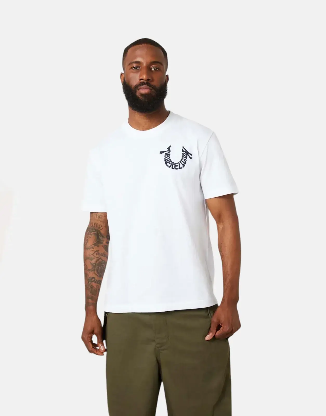 True Religion Warped White T-Shirt