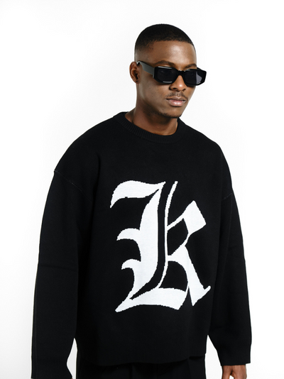 Unkle Keith Old London K Knit Black Sweater