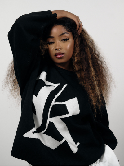Unkle Keith Old London K Knit Black Sweater