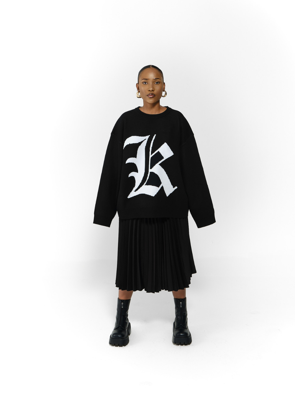 Unkle Keith Old London K Knit Black Sweater