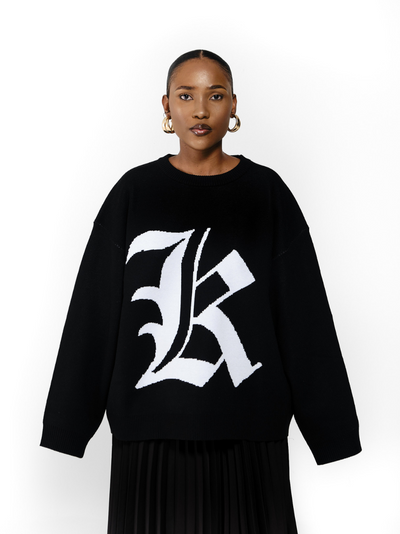 Unkle Keith Old London K Knit Black Sweater