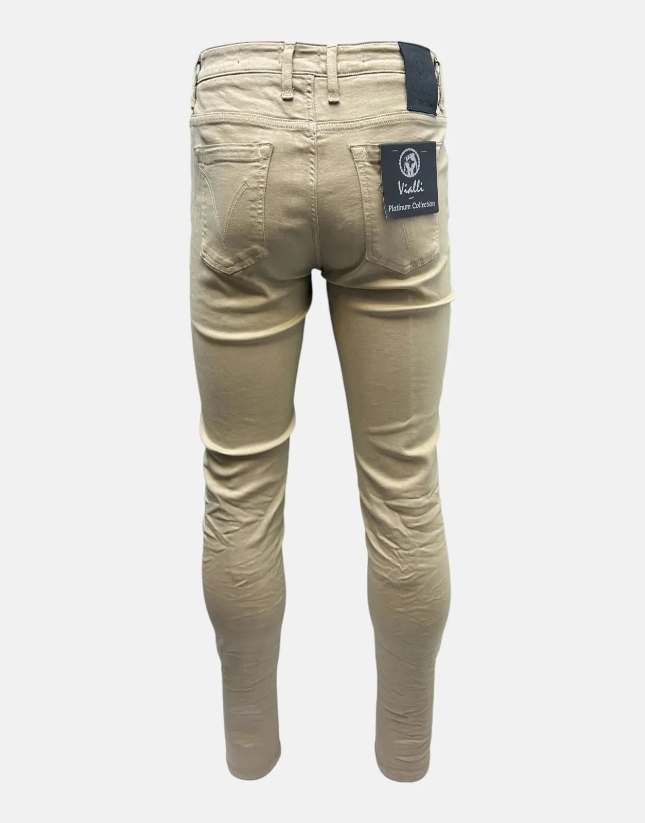 Vialli Ifello Ultra-Fit Sand Jeans
