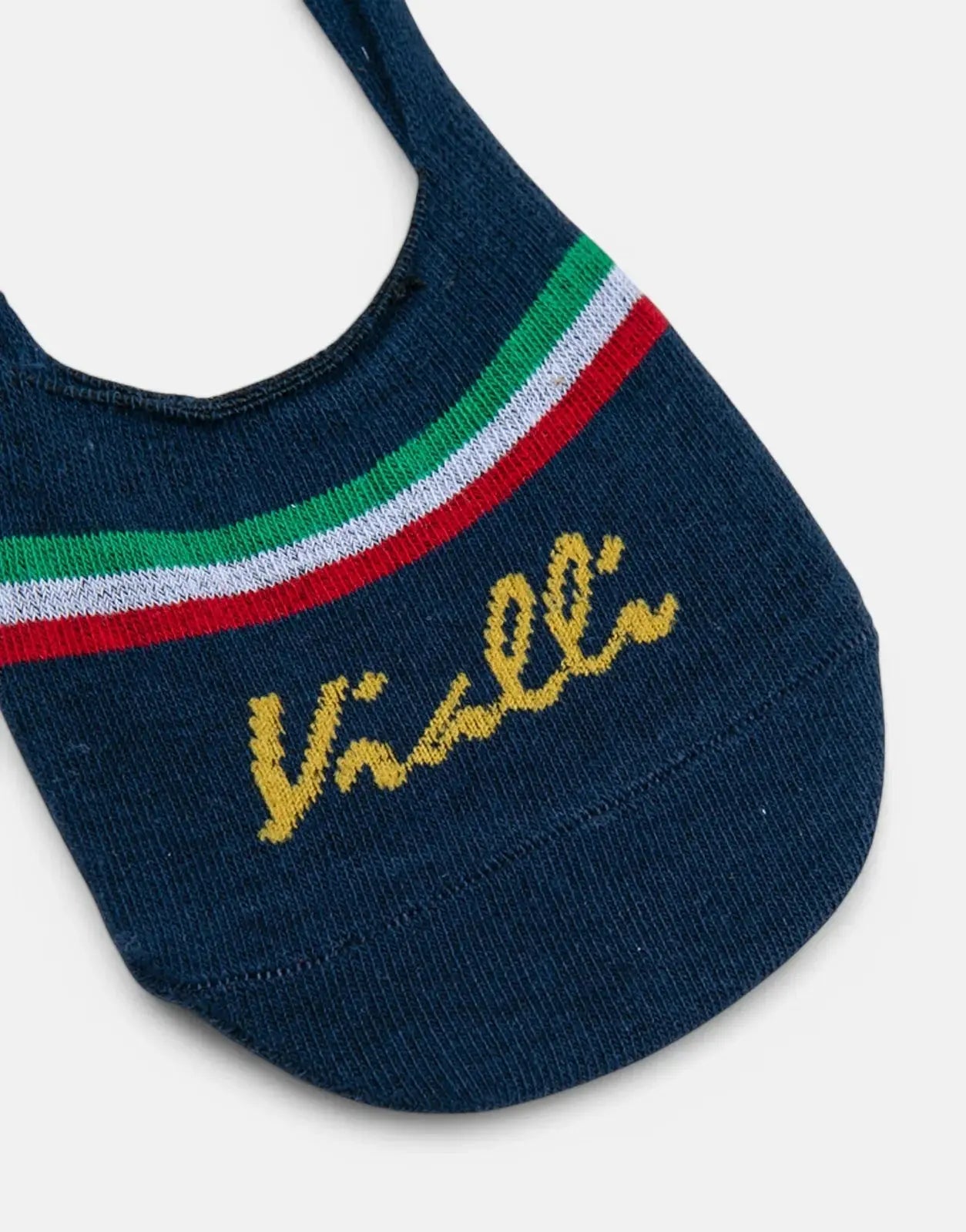 Vialli Italian Stripe Navy Secret Socks