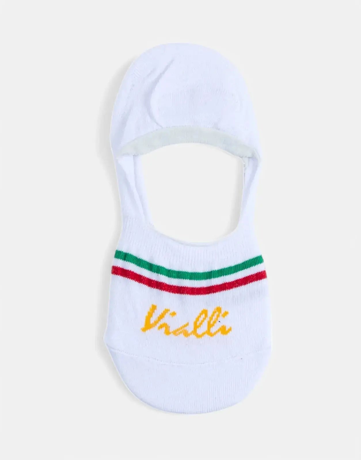 Vialli Italian Stripe White Secret Socks