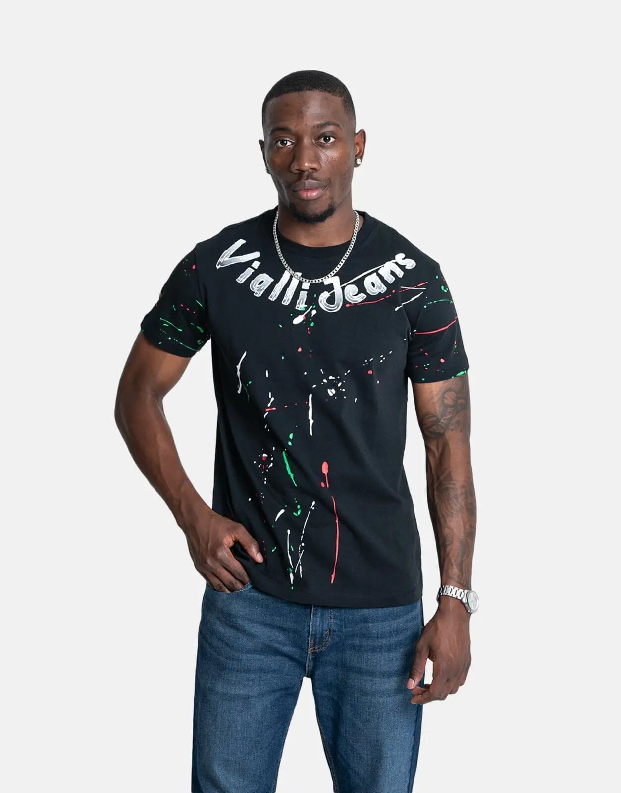 Vialli Jackal Black T-Shirt